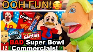 SML Movie: Bad Super Bowl Commercials! [Character Reaction]