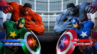 Red Hulk & Captain America vs Black Hulk & Captain America (Hardest) Marvel vs Capcom Infinite | PS4