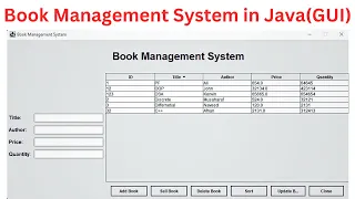 Efficient Books Management System Project in Java(GUI)with Add, Update, Sort, and Sell Functionality