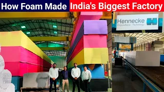 How Foam Made In India's Biggest Factory? PU Foam, HR foam, Latex & Memory Foam कैसे बनता है?