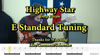 Highway Star - Deep Purple (Bass Cover with Tabs)