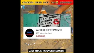 FIRECRACKERS TESTING IN 200 FT HOLE, #shorts yash ke experiment your edition