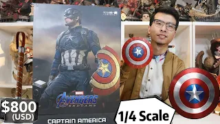 Unboxing Big Captain America Statue Avengers Endgame By Iron Studios.