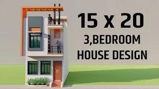 Small 3 Bedroom House Design,15x20 3 Bedroom House Elevation,Makan ka Naksha