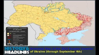 Animated Map of the 2022 Russian Invasion of Ukraine through September 4th