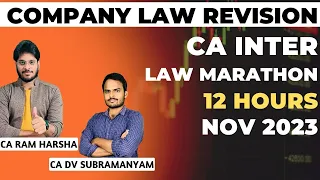 COMPANY LAW MARATHON | CA INTER | NOV 2023 EXAMS  | ENGLISH