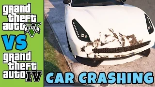 GTA 5 VS GTA 4 PC : CAR CRASHING and damage deformation comparison
