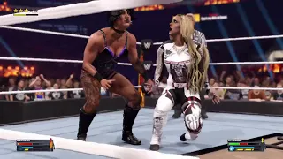 WWE 2K24 Liv Morgan Vs Rhea Ripley Women’s World Champion Bloodline Rules