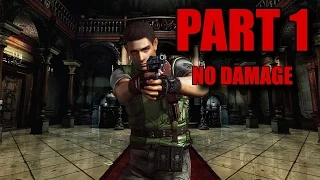 Resident Evil Remastered Walkthrough Part 1 - Chris Redfield No Damage (PS4/PC)