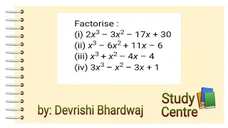 Factorise 2x³ - 3x² - 17x + 30