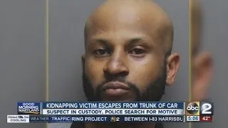 Kidnapping victim escapes from trunk of car in Harford County