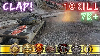Clap Platoon - 10 Kill - 8K+ Damage (TVP T 50/51) - World of Tanks Gameplay