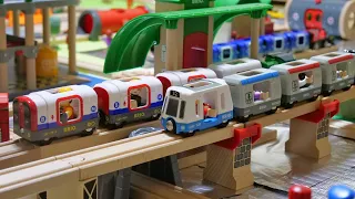 I made Brio Town ☆ Thomas Garage & lots of trains