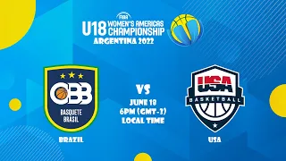 SEMI-FINALS: Brazil v USA | Full Baskteball Game | FIBA U18 Women’s Americas Championship 2022