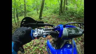 Riding in a fresh connector cut in Locust Gap - Famous Reading Outdoors Single Track