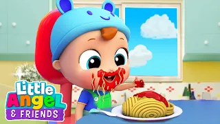 Yummy Yummy Pasta! | Table Manners Song | Little Angel And Friends Kid Songs