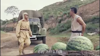 (Anti-Japanese Film) A cocky Japanese driver, only to be hit in the head with a watermelon by a boy