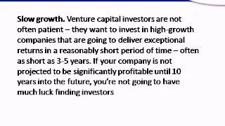 20 reasons investors say No