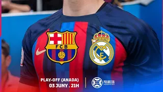 F.C.Barcelona Atlètic vs Real Madrid Castilla (Playoff Ida Ascenso Liga Smartbank - En Castellano)