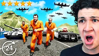 JUEGO con 5 ESTRELLAS por 24 HORAS en GTA 5! (GTA V)