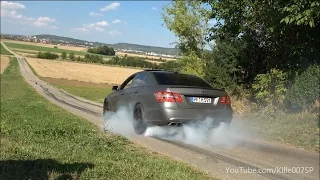 Mercedes E63 AMG burnouts, revs & lovely sound 1080p