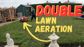 I Decided To DOUBLE AERATE This VERY Clay Lawn - Customer Now Feels Optimistic