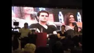 Ian Somerhalder, Paul Wesley & Torrey DeVitto joking at BMIF convention