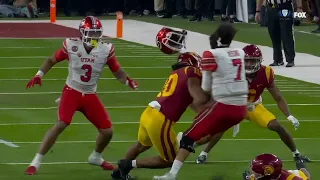 Utah QB Cam Rising takes HUGE HIT vs USC