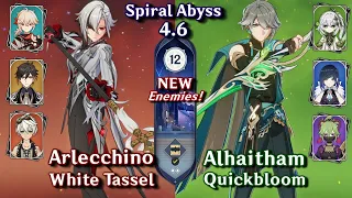 C0 Arlecchino Hyper Carry & C0 Alhaitham Quickbloom | NEW Spiral Abyss 4.6 - Floor 12 9 Stars