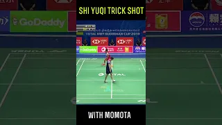 2 trick shot of SHI Yuqi with Momota!