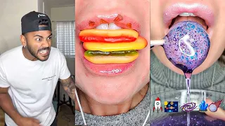 🌈✨LIPS EATING STORYTIME ASMR ✨ POV @Mark Adams | Tiktok Compilations Part 10 #asmreating #asmr #lips