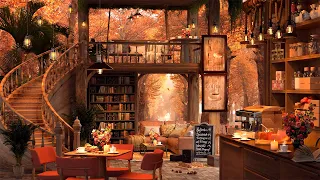 Autumn Forest Coffee Cabin with Jazz Music for Stress Relief, Relaxing, Studying and Working