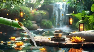 3 hours Bamboo Water Fountain, Relaxing Music, Zen Music, Meditation Music, Study, Flowing Stream