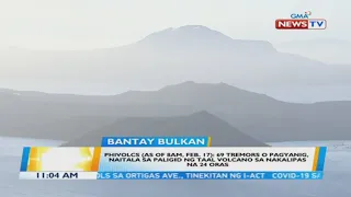 PHIVOLCS (as of 8AM, Feb. 17): 69 tremors o pagyanig, naitala sa paligid ng Taal Volcano... | BT