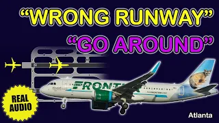 Controller SAVED THE DAY.  Frontier Airbus 320neo lined up for WRONG runway | Atlanta, Real ATC