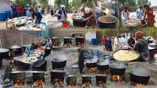 Traditional marriage Cooking in Afghanistan | Daman Desert village of Afghanistan | Kabuli Pulao