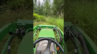 John Deere 1025r w/ Frontier RC2048. #johndeere #brushhog #property #mower #clearing #homeowner #pnw