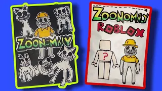 DIY 🦓 ZOONOMALY ZOOKEEPER MONSTERS GAME BOOK 🦊😈 + Zoonomaly Zookeeper BLIND BAG!🐼😱 Horror Game