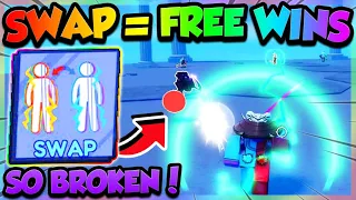 NEW *SWAP* ABILITY = FREE WINS in Blade Ball!! (Roblox)