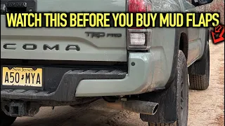 NEW MUDFLAPS ON MY NEW 2021 TOYOTA TACOMA TRD PRO LUNAR ROCK