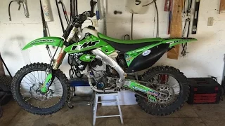 FMF Factory 4.1 RCT + Megabomb Exhuast System Before and After 2010 KX250f