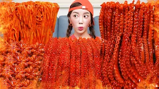 [Mukbang ASMR] SPICY 🔥 Small Octopus 🐙 Noodle Korean Bossam Recipe Eatingshow Ssoyoung