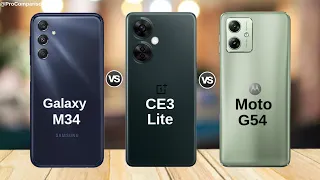 Galaxy M34 5g vs Nord CE3 Lite vs Moto G54 5g || Price || Specs Comparison