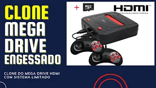 Mini Clone de Mega Drive HDMI Com Sistema Android e Entrada Para Cartuchos do Aliexpress