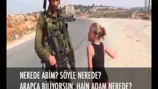 10 Yaşındaki Filistinli kız İsrail askerlerine kafa tutuyor