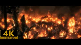 The Hobbit: The Battle of the Five Armies (2014) "Smaug Attacks Lake town" Scene | 4K 2160p Clip