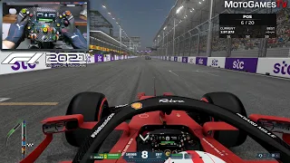 F1 2021 5 Lap Race at Jeddah | Thrustmaster SF1000 Wheel Add-On Gameplay