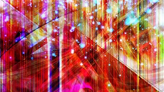 Beautiful Rainbow Stars Hue Cycle on Abstract Geometric Backdrop 4K VJ Loop Motion Background