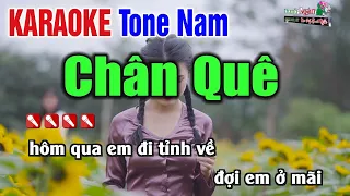 Chân Quê Karaoke Tone Nam Dễ Hát - Karaoke Nhạc Sống Thanh Ngân