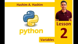 Python Lesson 2/14 variables, texts, length, index, replace and comments عربى بايثون متغيرات